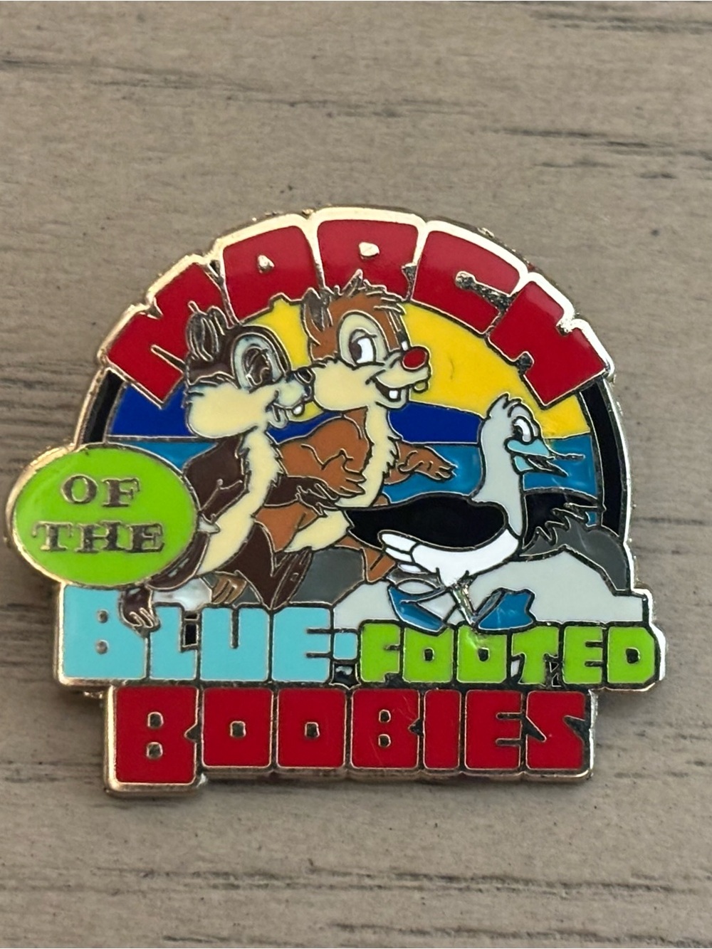 Disney Trading Pin March Of The Blue Footed Boobies Chip And Dale Adventures